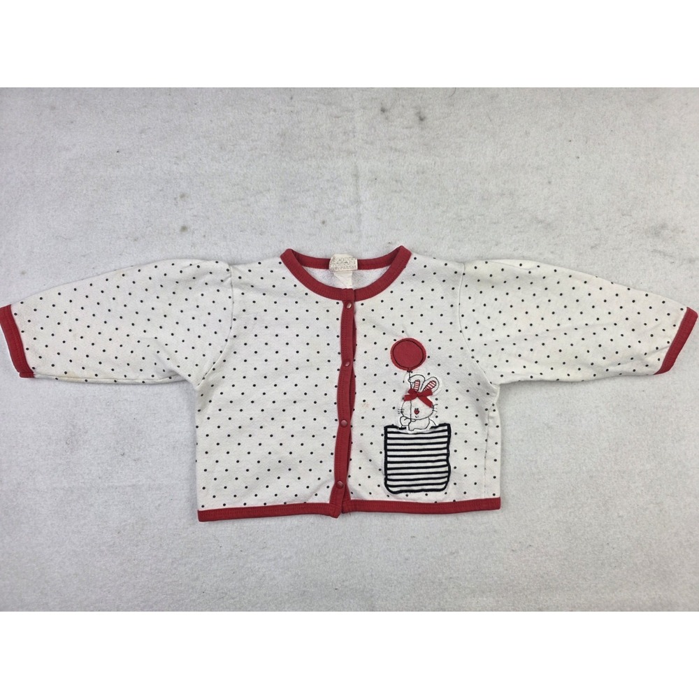 Vintage‎ Peanuts Gang Label Button Shirt Bunny Balloon Toddler Polka Dots Snoopy